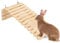 Felenny Kaninchen Pedal Leiter Natürliche Holz Haustier Plattform Schleifen Krallen Zähne Kauen Brett Käfig Zubehör für Hamster Eichhörnchen Chinchillas Kaninchen
