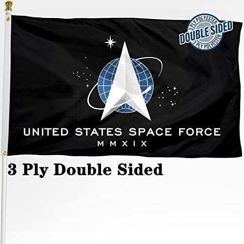 XIFAN Hochwertige doppelseitige Flagge für die US-Militär, 3-lagig, Polyester, langlebig, lebendiger Druck, 4 Reihen Stiche, Saumen – US-Militär, 90 x 150 cm