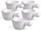 Keponbee 5 Pièces Mini Pot à Lait Blanche, Petits Bols à Tapas et Sauces en Céramique, Bols de Sauce avec Poignée pour Apéritif/Collations/Sauce Soja, 62 ml, Blanc Pur