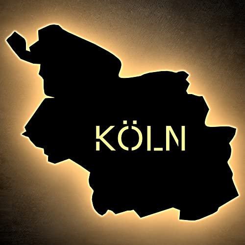 Led Köln personalisiert mit Wunschtext Lasergravur Schlummerlicht für Schlafzimmer Wohnzimmer Geschenk