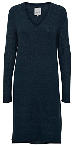 OXMO Ida Damen Strickkleid Feinstrickkleid Kleid, Größe:XL, Farbe:Total Eclipse Melange (1940101)