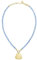 Breil, Damen Halskette Private Code Collection TJ3150, Blaue Jade Halskette mit Zwei IP-Goldstahlplättchen