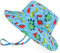 LACOFIA Kleinkind Baby Sonnenhut Kinder Jungen Sommer Mütze UPF 50+ Hut für Strand Schwimmen Schwimmbad Breiter Krempe/Schnell Trocknend Dinosaurier Hellblau 6-24 Monate