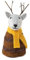 Eierwärmer Rentier 15 cm - Textil - Braun, Gelb