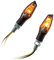 Universal Motorrad Halogen-Blinker Nova schwarz getönt E-geprüft