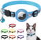 LZXLXS Airtag Katzenhalsband, Airtag Katze Halsband kompatibel mit Apple Airtag, Reflektierendes Kätzchenhalsband mit Halterung und Glocke für Mädchen Junge Katzen, Blau