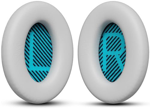 Almohadillas de repuesto para Bose QuietComfort 15 QC15 QC25 QC2 QC35/Ae2 Ae2i Ae2w/SoundTrue & SoundLink Around-Ear & Around-Ear II - Almohadillas de repuesto para auriculares Bose (plateado)