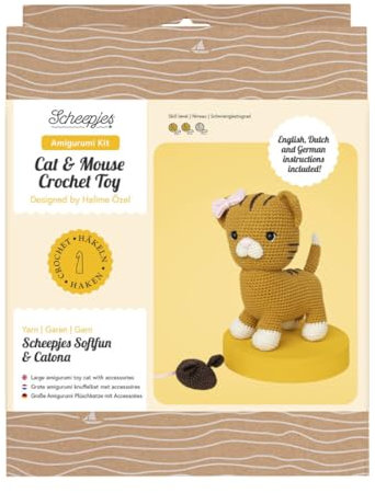 Scheepjes Amigurumi kit Cat & Mouse Crochet Toy - 1pc