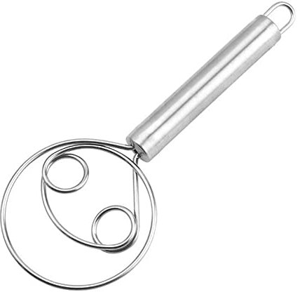 Puleyun 1 pièce en acier pour pâte à pain DIY Pâte à pain Fouet de Pâte à Oeufs Batteur en bois de chêne Outil mélangeur P2g3 Poignée