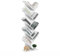 Furinno Tree Bücherregal 9-stufiges, bodenstehendes Baum-Bücherregal, Weiß