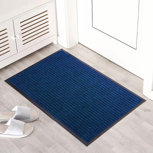 Lobwerk 14mm Türmatte Fußmatte Schmutzfangmatte Schmutzmatte Sauberlaufmatte Fußabtreter (Blau, 120x180 cm)