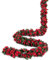 Weldomcor Lot de 5 Guirlandes Roses Artificielles 2,45 M Lierre Artificial Guirlande Vignes Suspendus Fleurs en Soie pour DéCoration Arche de Mariage Maison Jardin BalançOire FêTe（Rouge）