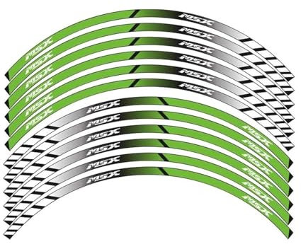 Motorrad Aufkleber Motorrad Innenring Reflektierend Für FELGE Für MSX 125 Für Grom 125 2022 Streifen Aufkleber Multicolor Wasserdicht Aufkleber Felgenaufkleber(12)