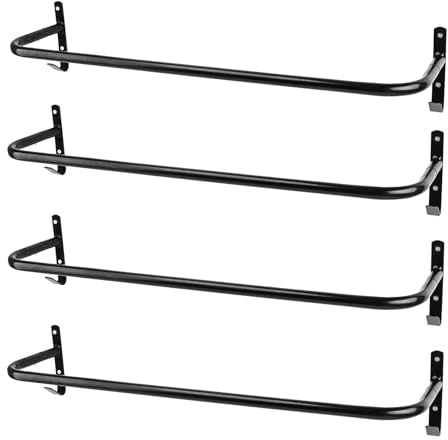 HDYEGY 4Pcs Blanket Rack with Bridle Hooks,Wall Mounted Removable Horse Blanket Bar for Hanging Horse Blankets Pads Saddle Blankets,34 Inch, Black