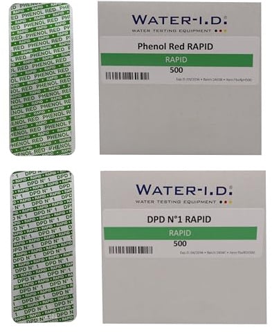 HAF® 1000 Testtabletten je 500x Phenol Red & DPD No1 Rapid für Schüttelltester in Blister a 10 Stück - Genaue chemische Bestimmung des pH,Chlor & Brom Wertes - Qualität: Made in Germany