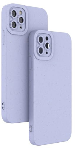 ERDARARIPRO Custodia biodegradabile compatibile con iPhone 13 Mini Friendly custodia compostabile senza plastica realizzata con piante zero rifiuti da 5,4 pollici viola