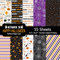 Morcheiong 55 Blatt Halloween-Muster, dekoratives Papier, doppelseitig, für Kartenherstellung, Scrapbooking, Fotoalbum, Dekoration, 10 Designs (lila, 14 x 21 cm)