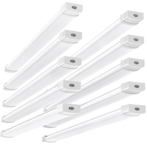 Lightasea LED Batten Light, Linkable 3FT 30W 6500K Daylight LED Garage Lighting, IP66 Waterproof Fluorescent Light Fittings 90CM for Garage, Workshop, Office, Wall, Kitchen, Shed