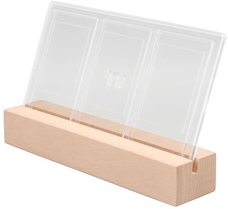 Bilderrahmen für Instax, Holzsockel, Transparente Acrylplatte, Sofort-Fotorahmen mit Licht, 3 Zoll Strahlender Bilderrahmen, Dekorativer Fotorahmen
