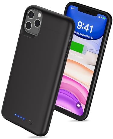 6500 mAh Battery Case for iPhone 11 Pro Max, Upgrade with High Capacity, Rechargeable Extended Battery Pack, Protective Portable Intelligent Backup Charging Cover for iPhone 11 Pro Max (1 Pack)