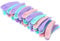 210Pcs Mini cosmetic spatula, Plastic Beauty Face Cream Eye Cream Scraper, Reusable Make Up Spatula, Cosmetic Spatula Scoop for Sampling And Mixing for Women Girls(Green, Purple, Pink)