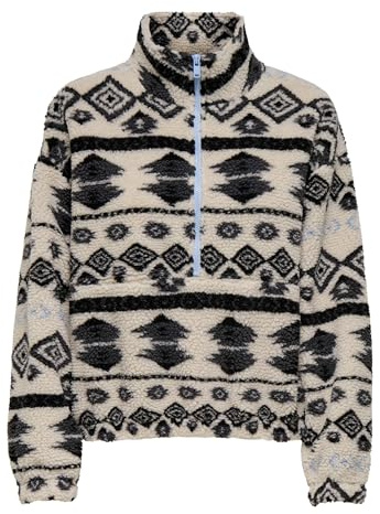 ONLY Onljanne Aztec Teddy L/S Halfzip Cc SWT