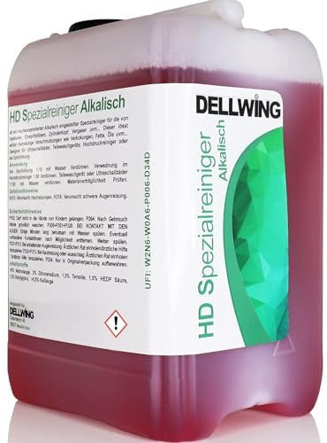 Dellwing - HD spécial nettoyeur à ultrasons concentré pour carburateur, Culasse, injecteurs et Autres pièces - Liquide pour Bain à ultrasons et encrassement Tenace - Bidon de 5 litres