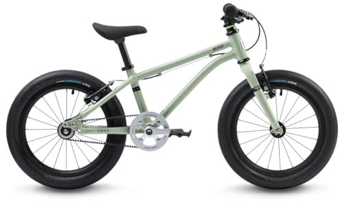Early Rider Belter 16 Kinder-Riemenantrieb, 45 cm Überstandshöhe, Rahmen aus gebürstetem Aluminium, 5,6 kg, Salbeigrün