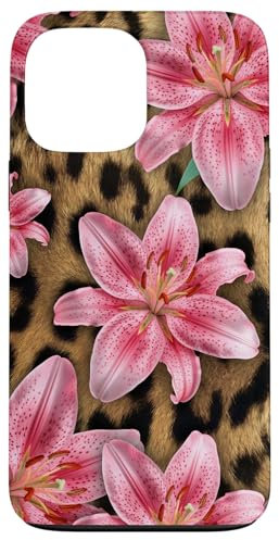 Cheetah Leopard Print Lily Lilies Flowers Pink Girl Summer Case for iPhone 13 Pro Max