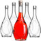 KADAX Lot de 5 bouteilles en verre vides de 500 ml avec bouchons, idéales pour le remplissage de liqueur, de vin et d'alcool, bouteilles décoratives, bouteilles de vin en verre
