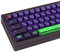 GEKUCAP Manga Themed Japanese Keycaps, Retro PBT Keyboard Key Caps Dye Sublimation KeyCap with Cherry Profile, 130 Keys Purple Custom Keycap Sets for Cherry MX Mechanical Keyboard
