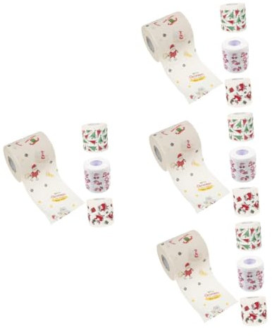 Ipetboom 16rouleaux Papier Décoratif De Avec Motifs Festifs Sapin Pour Salle De Bain Et Serviettes De Table