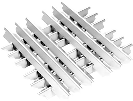 Denmay 44,5 x 15,5cm Edelstahl Brennerabdeckung Ersatzteile für Broilking Imperial & Regal Gasgrill, Heizplatten Flavorizer Bars für Broil King Imperial Regal 420 440 490 590 690 520 570, 4 Stück