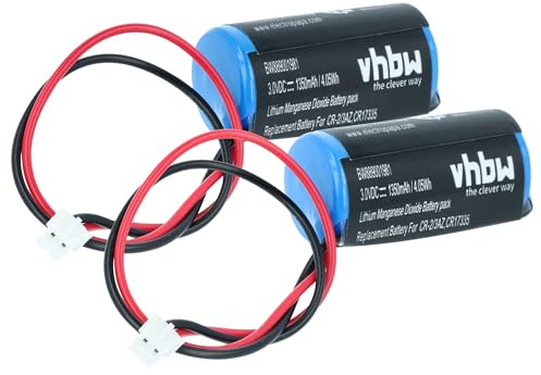 vhbw 2X batería reemplaza Verisure CR-2/3AZ para Sistema de Alarma (1350 mAh, 3 V, Li-MnO2)