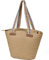 KESUDE Strohtaschen Damen Strandtasche mit reißverschluss Groß Stroh Gewebte Sommer Taschen Korbtaschen Damen Beachbag Straw Bag Schultertaschen Shopper Handtasche für Urlaub Reisen Strand Summer