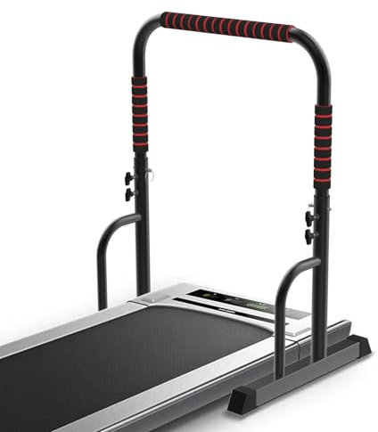 Adjustable Walking Pad Handle only, 19.7 inch Wide, 37.4 inch Max Height, Black/Red
