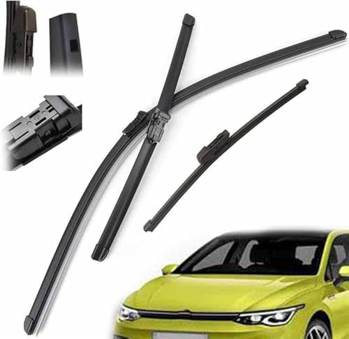 TANGTX Scheibenwischer Set für VW Golf 8 2020 2021 2022 2023 2024 26+18+10, Wischer Vorne Hinten Wischer Set Windschutz Fenster Bürsten Scheibenwischern