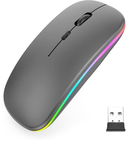 NHQZ Ratón Inalámbrico Bluetooth Compatible con Portátil/Macbook/iPad/iPhone (iOS 13.1.2 y superior) 3DPI Mini Ratón Recargable Ajustable Bluetooth4.0