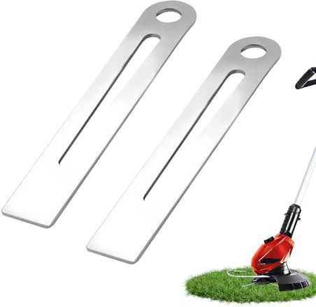 Edelstahl Rasentrimmer Messer, Ersatzmesser, Doppelte Metallklingen mit Unterbodenschutz, Inkl Schneidscheibe & Schrauben, Schneidscheibe Ersatzscheibe Trimmerscheibe für Einhell Akku Rasentrimmer (B)