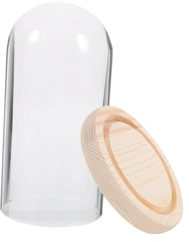 Mikikit Cloche Verre Pour Exposition Avec Base Pour Roses Éternelles Et Plantes Globe Verre Pour Aquarium De Fleurs