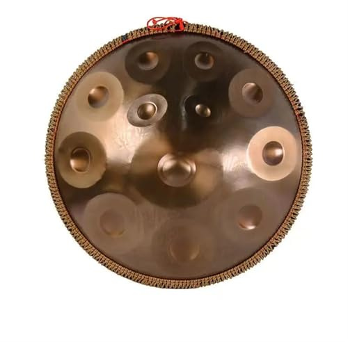 NJIEzhao 9/10/12/14 Notizen 22 Zoll 432 Hz Professionelles Handpan-Schlaginstrument aus Stahl in D-Moll for professionelle Leistung Stahl Handpan Trommel Instrument(432hz golden 12 Tone)