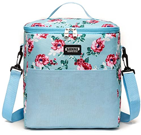 SAMERIO Cooler Lunch Bag Insulated Lunch Box Tote Reusable Bento Bags for Adult Men Women (11L Sky Blue)