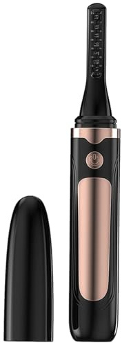 Beheizte Lockenwickler für Damen, elektrisch wiederaufladbar, Einstellungen 4 Temperaturen, mit LED-Display, Typ-C, tragbar und sicher, Farbe: Schwarz