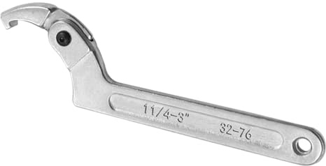 C Gancio Chiave Chiave,32-76 mm,Chiave a gancio regolabile,Chiave regolabile in acciaio al cromo vanadio,C Chiave a Gancio,Chiave a Gancio regolabile chiave Inglese,testa quadrata, apertura regolabile