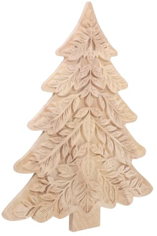 ORFOFE Décorations de Sapin de Noël en Bois Brut Sculpté Formes en Bois pour Bricolage Petits Cubes et Panneaux Rustiques Décoration de Table Festive Décor Hivernal Fournitures