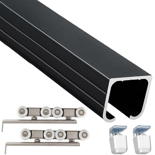 Sistema di binari per porte scorrevoli nascoste per installazione a soffitto e parete