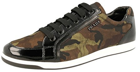 Prada Damen Grün Saffiano Leder Sneaker 3E5892 40 EU