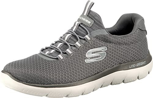 Skechers Homme Summits Sneaker Basse, Charcoal Mesh/Trim, 41 EU