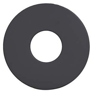 LANZZAS Pelletrohr Wand-Rosette mit 70 mm Rand - für den Durchmesser 80 mm - Farbe: schwarz-metallic