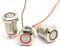 DollaTek 3Pcs 12mm Flache Reset-Taste Schalter 12V DC Angel Eye LED wasserdichter Edelstahl runder Lichtschalter - Rot
